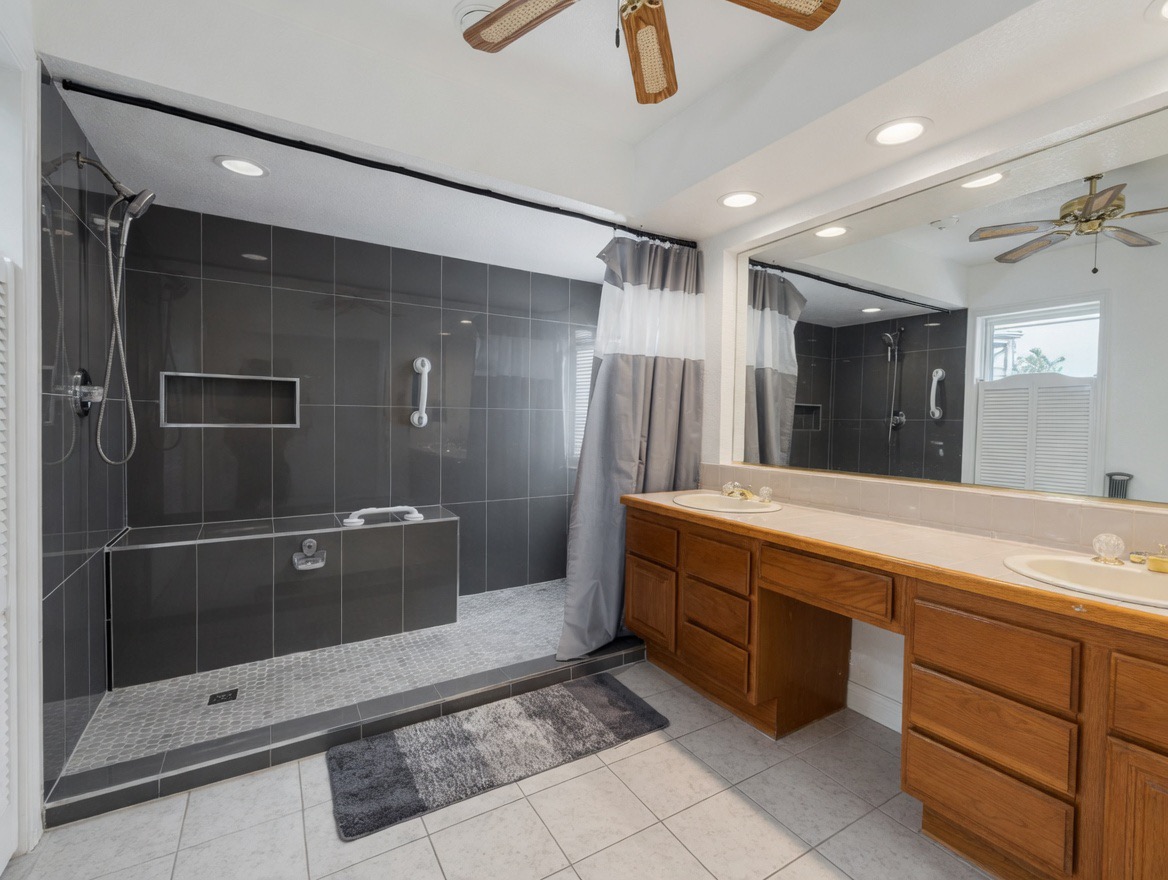 Bathroom with double vanity